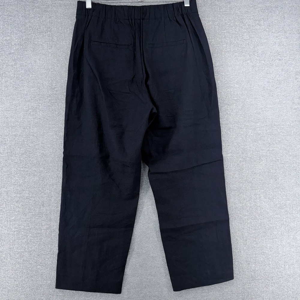 Vince Cropped Pull On Pants Women Size Medium Casual Linen Blend